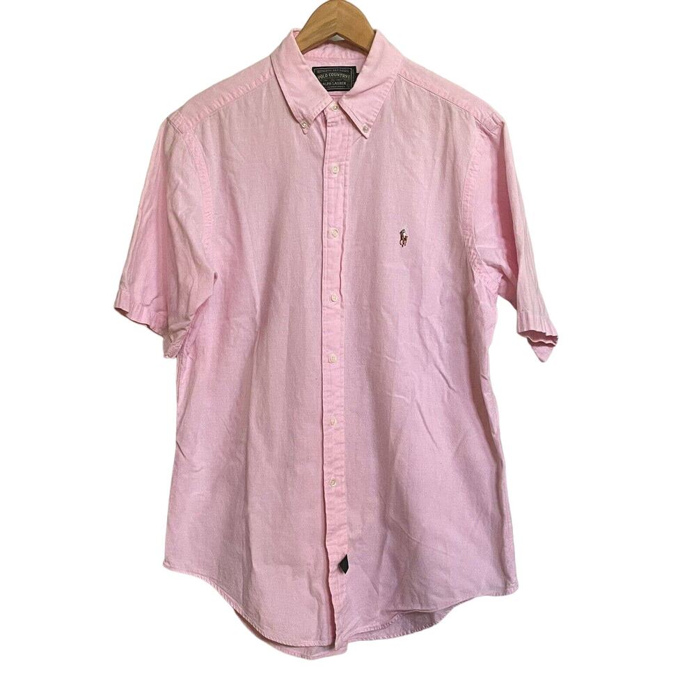 Polo Country Ralph Lauren Shirt Button Lightweight Short Sleeve Large‎ EUC